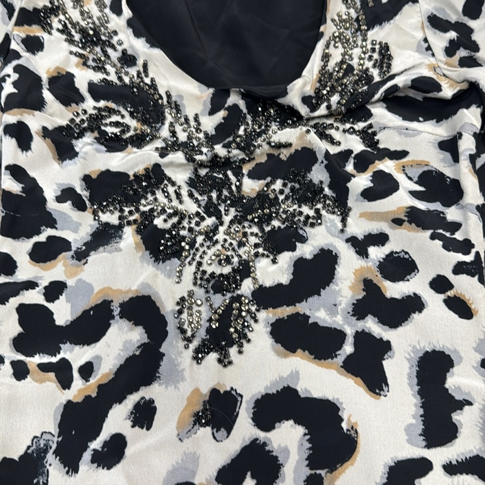 Sheri Bodell Black and Cream Long Sleeve Dress Size XS - Picture 4 of 4